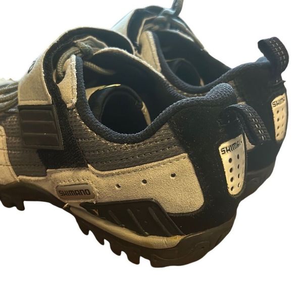 Shimano Mountain Bike Cycling Shoes Gray Lace Up Hook and Loop Strap - Picture 4 of 8